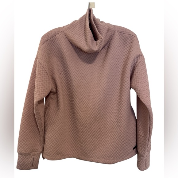 Nine West Active Pink Turtleneck Sweatshirt Pockets Size Medium - Picture 1 of 8